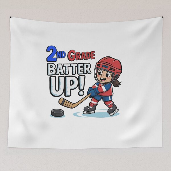 Item preview, 2nd Grade Batter Up Ice Hockey Kid Back To School designed and sold by PietrzakDesign.