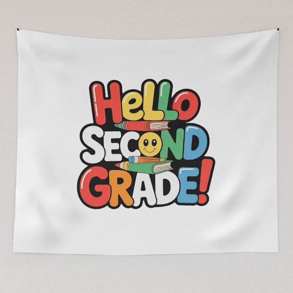 Item preview, Hello Second Grade Cute Back to School Kids designed and sold by PietrzakDesign.
