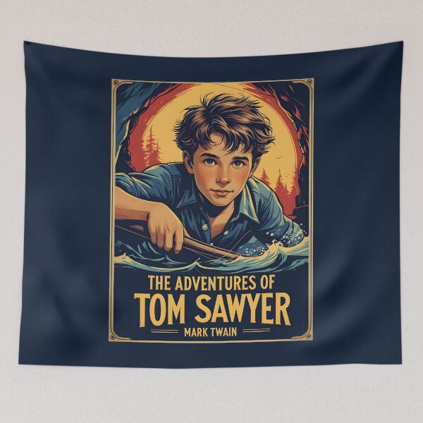Item preview, A Vintage Poster of The Adventures of Tom Sawyer - Mark Twain  designed and sold by GoodOldVintage.