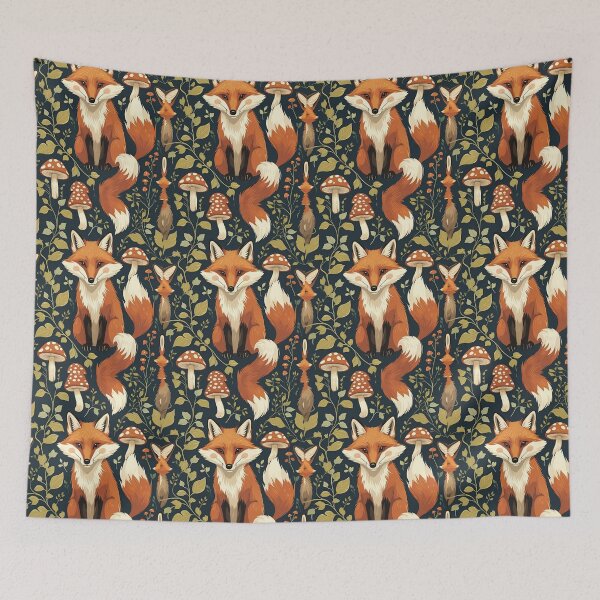 Item preview, Cottage Core Fox Pattern designed and sold by PatronesKawai.
