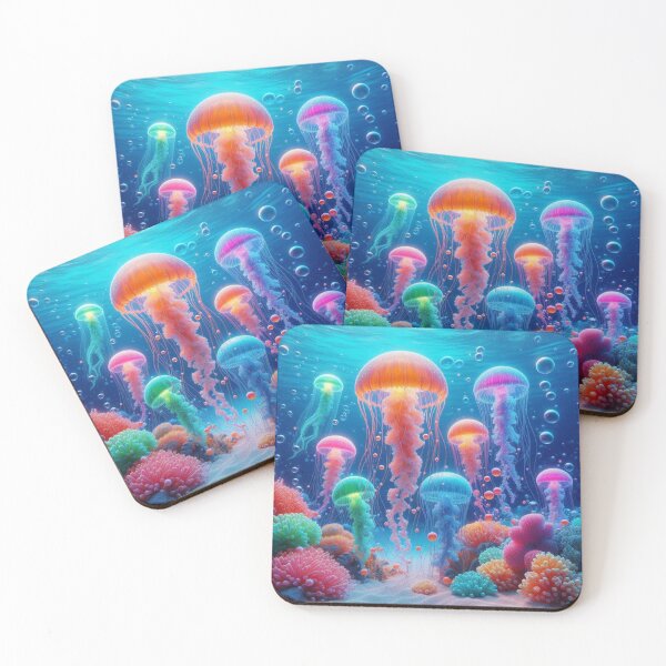 Item preview, Colorful jellyfish family designed and sold by Dogandesighn.
