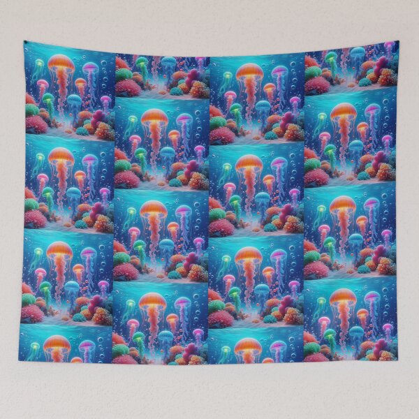 Item preview, Colorful jellyfish family designed and sold by Dogandesighn.