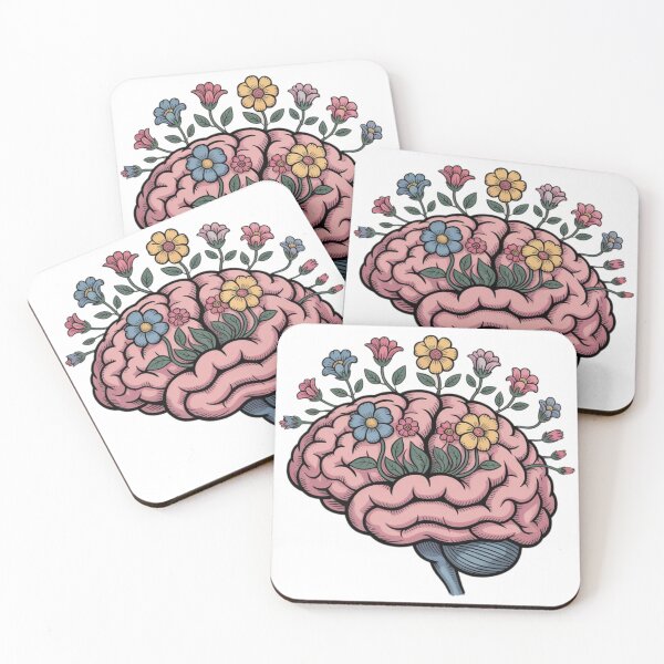 Item preview, floral brain designed and sold by NatGrafika.