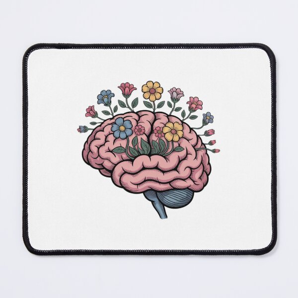 Item preview, floral brain designed and sold by NatGrafika.