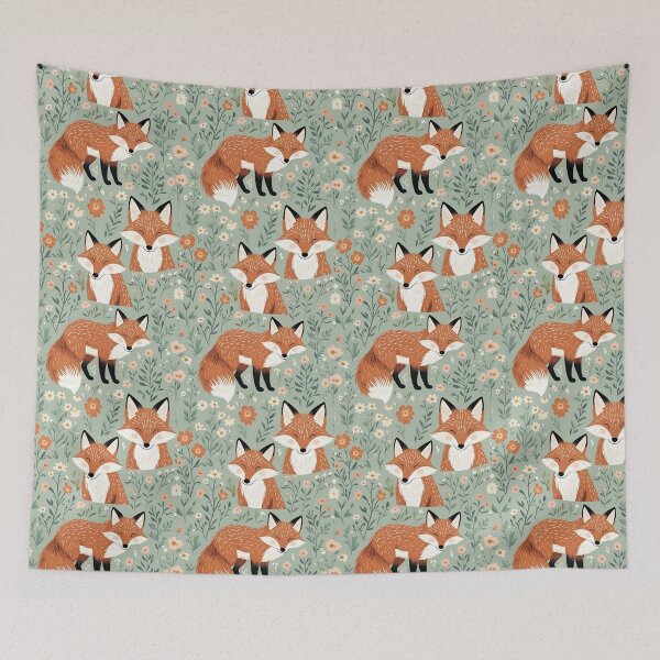 Item preview, Cottage Core Fox Pattern designed and sold by PatronesKawai.