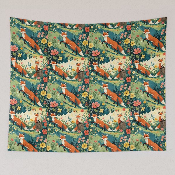 Item preview, Cottage Core Fox Pattern designed and sold by PatronesKawai.