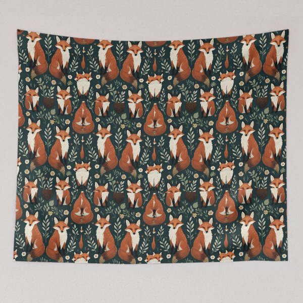 Item preview, Cottage Core Fox Pattern designed and sold by PatronesKawai.
