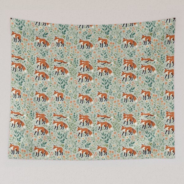 Item preview, Cottage Core Fox Pattern designed and sold by PatronesKawai.