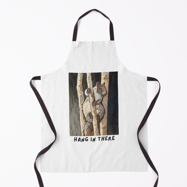 Item preview, Hang in There, With Squirrel Clinging to Tree Trunk, Art designed and sold by JoyfulWhimsy.