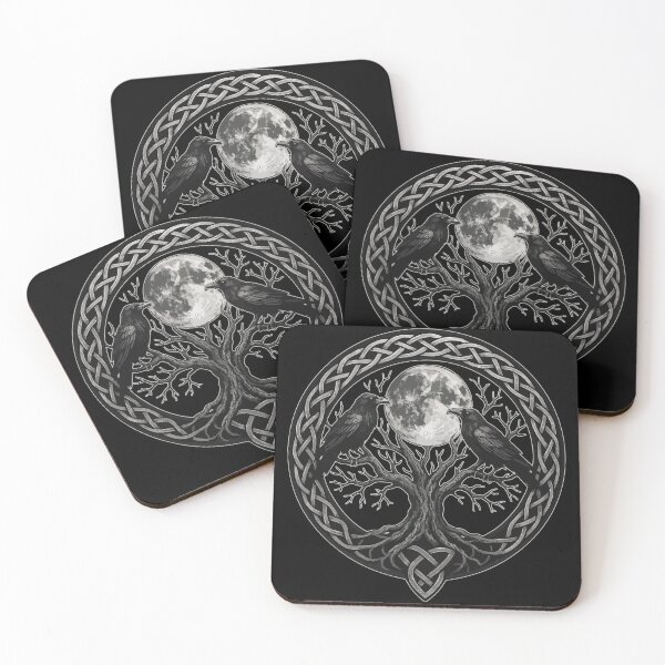 Item preview, Huginn And Muninn Ravens Norse Celtic Knot Goth designed and sold by TomFrontierArt.