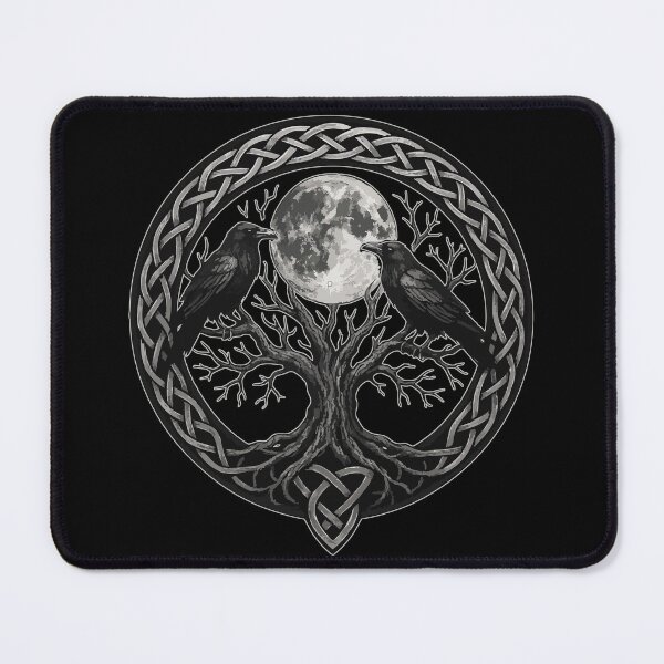Item preview, Huginn And Muninn Ravens Norse Celtic Knot Goth designed and sold by TomFrontierArt.
