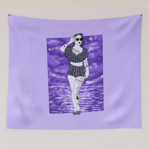 Item preview, Glamour On The Beach With purple background  designed and sold by missmann.