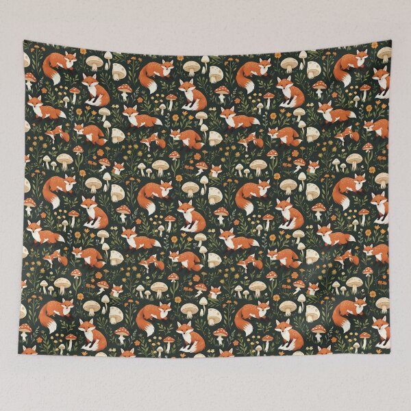 Item preview, Cottage Core Fox Pattern designed and sold by PatronesKawai.