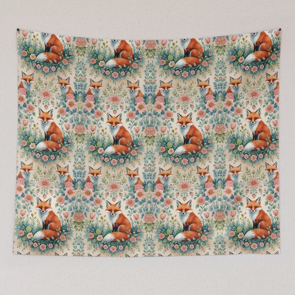 Item preview, Cottage Core Fox Pattern designed and sold by PatronesKawai.
