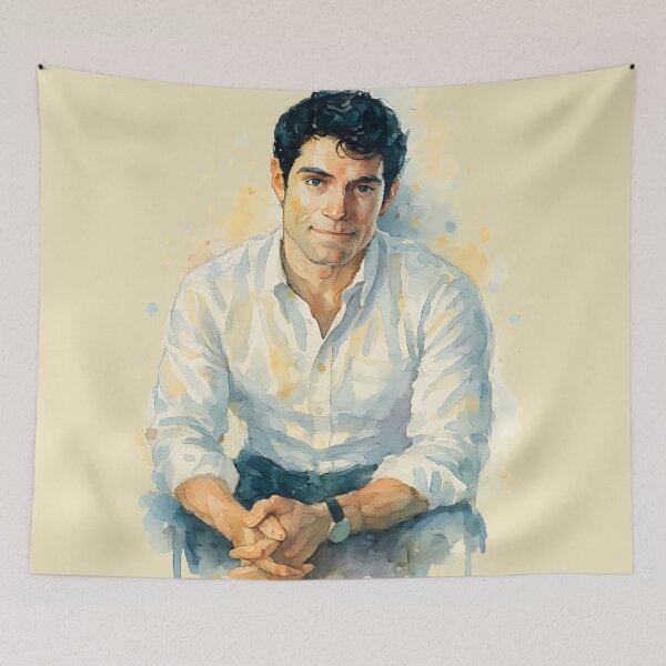 Item preview, David Corenswet Clark Kent Office Watercolor designed and sold by matchakpop.