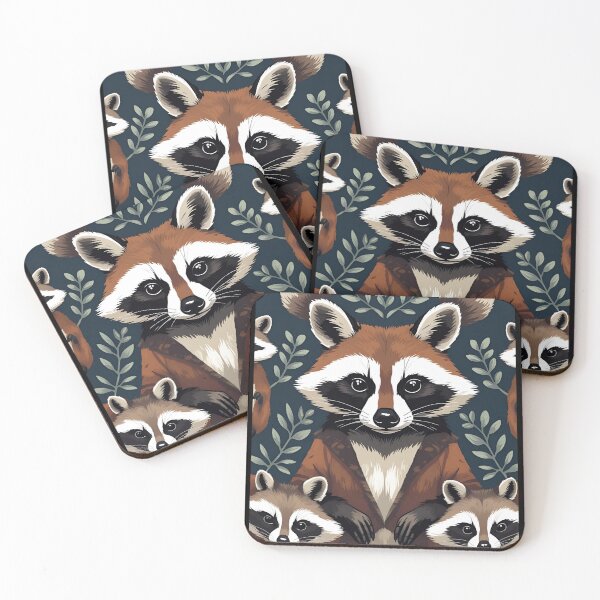 Item preview, Cottage Core Raccoon Pattern designed and sold by PatronesKawai.