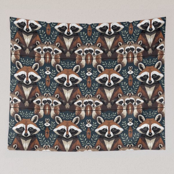 Item preview, Cottage Core Raccoon Pattern designed and sold by PatronesKawai.