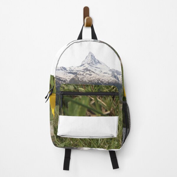 Item preview, Zermatt behind yellow Alpine flowers designed and sold by msro1.