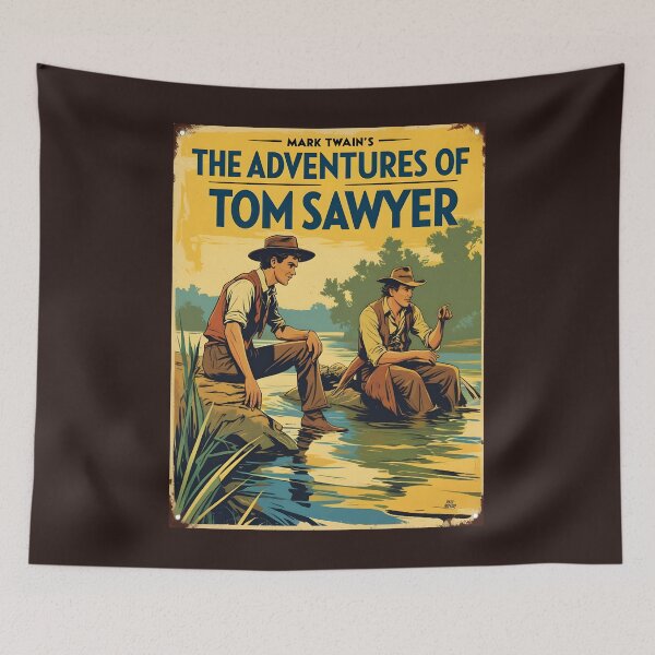 Item preview, A Vintage Poster of The Adventures of Tom Sawyer - Mark Twain  designed and sold by GoodOldVintage.