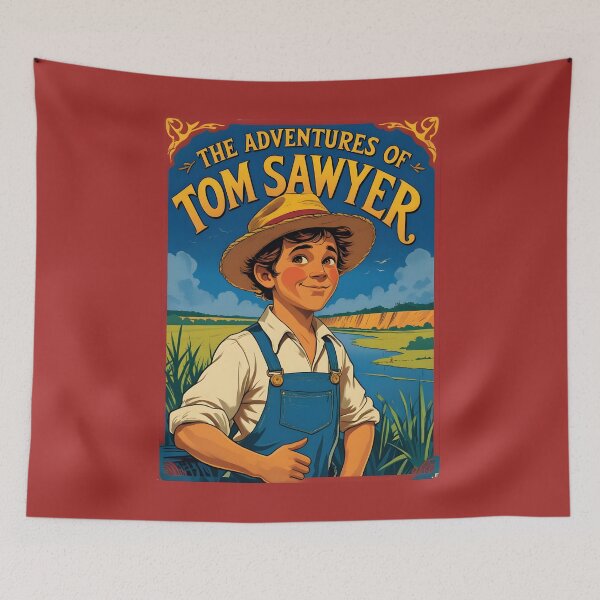 Item preview, A Vintage Poster of The Adventures of Tom Sawyer - Mark Twain  designed and sold by GoodOldVintage.