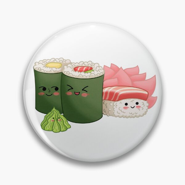 Item preview, Lindo sushi japonés chibi con wasabi designed and sold by teraMerchShop.