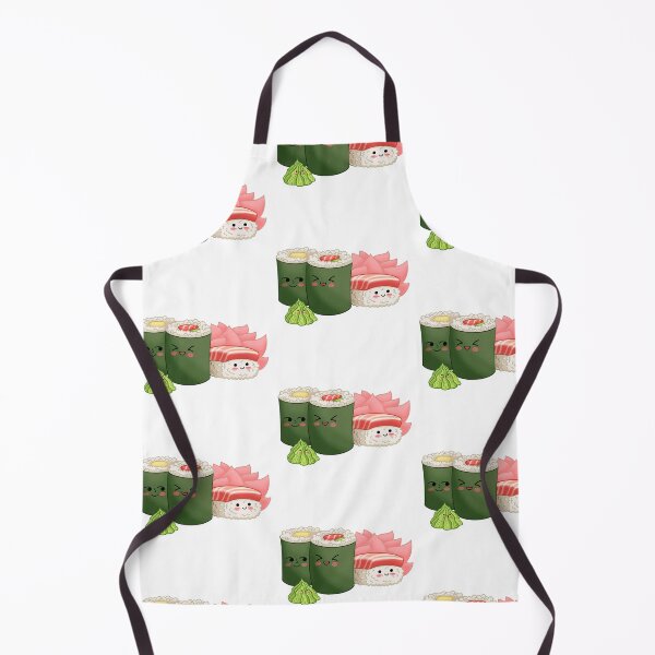 Item preview, Cute chibi japanese sushi with wasabi  designed and sold by teraMerchShop.