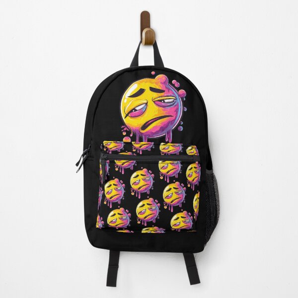 Item preview, Melting Sad Emoji Face Aesthetic – Trippy Vaporwave Mood Art for Emotional Vibes designed and sold by StickerAndLove.