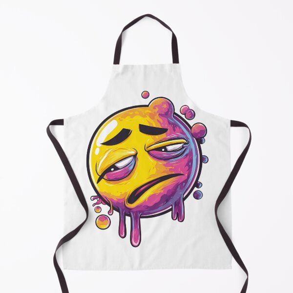 Item preview, Melting Sad Emoji Face Aesthetic – Trippy Vaporwave Mood Art for Emotional Vibes designed and sold by StickerAndLove.