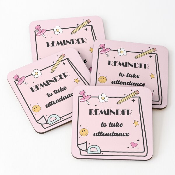 Item preview, Groovy Pink Teacher Reminder – Take Attendance Sticky Note designed and sold by EmeraldeaArt.