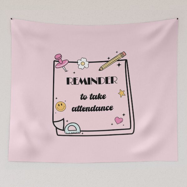 Item preview, Groovy Pink Teacher Reminder – Take Attendance Sticky Note designed and sold by EmeraldeaArt.
