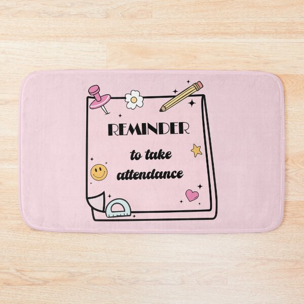Item preview, Groovy Pink Teacher Reminder – Take Attendance Sticky Note designed and sold by EmeraldeaArt.