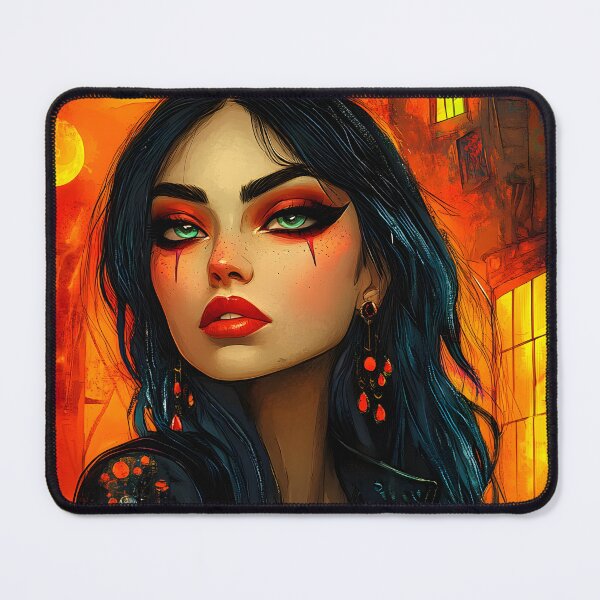 Item preview, Vibrant Portrait of a Stylish Woman in Urban Setting designed and sold by Artessie.