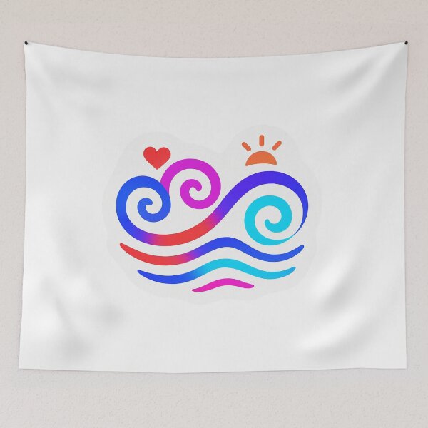 Item preview, Neon Flow – Energetic Abstract Waves and Sun Design designed and sold by GusiaTreasures.