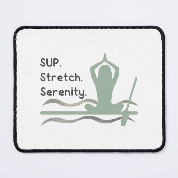 Item preview, SUP Stretch Serenity – Minimalist Paddleboard Yoga Shirt designed and sold by bobparduephoto.