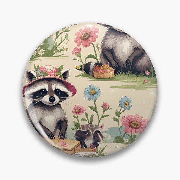 Item preview, Cottage Core Raccoon Pattern designed and sold by PatronesKawai.