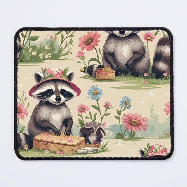 Item preview, Cottage Core Raccoon Pattern designed and sold by PatronesKawai.