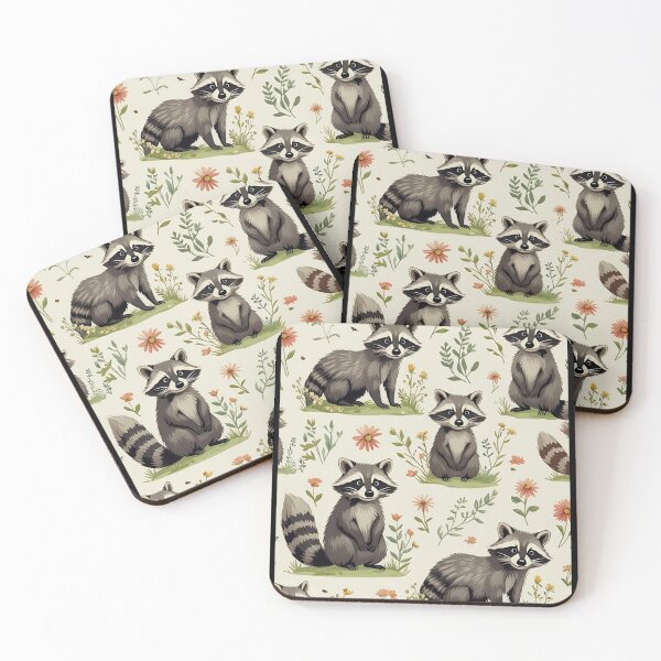 Item preview, Cottage Core Raccoon Pattern designed and sold by PatronesKawai.