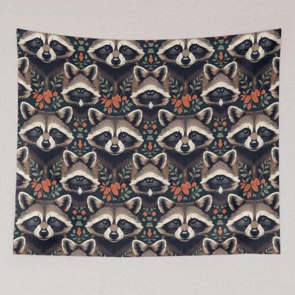 Item preview, Cottage Core Raccoon Pattern designed and sold by PatronesKawai.