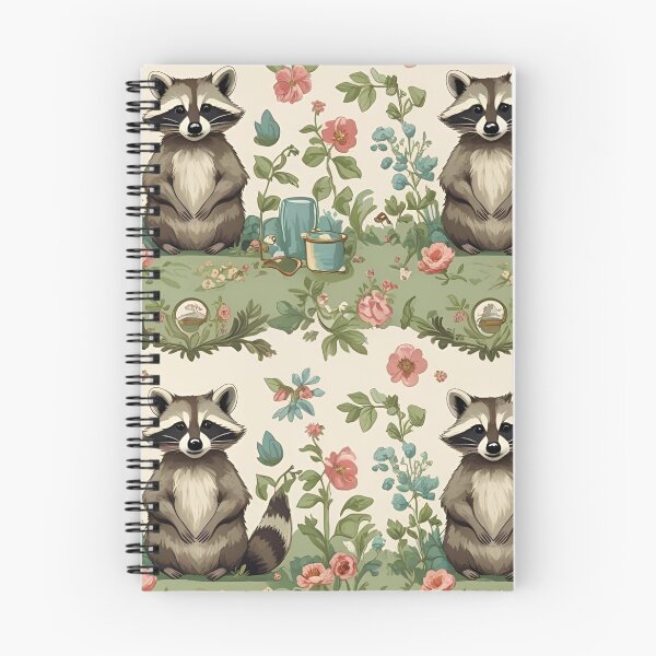 Item preview, Cottage Core Raccoon Pattern designed and sold by PatronesKawai.