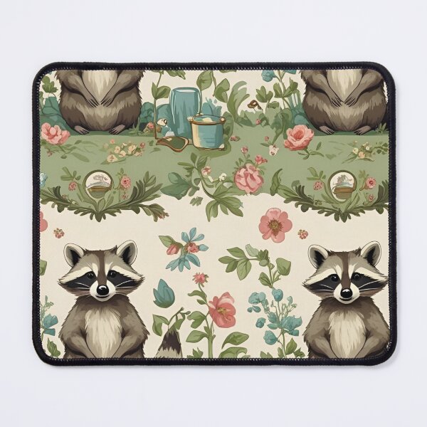 Item preview, Cottage Core Raccoon Pattern designed and sold by PatronesKawai.
