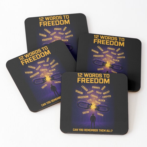 Item preview, 12 Words to Freedom – Bitcoin Seed Puzzle designed and sold by DabGraphic.