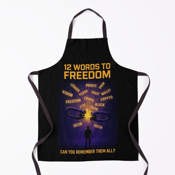 Item preview, 12 Words to Freedom – Bitcoin Seed Puzzle designed and sold by DabGraphic.