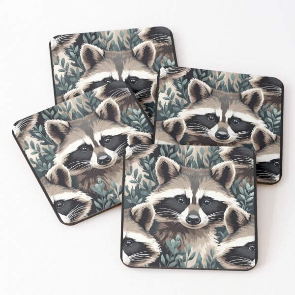 Item preview, Cottage Core Raccoon Pattern designed and sold by PatronesKawai.