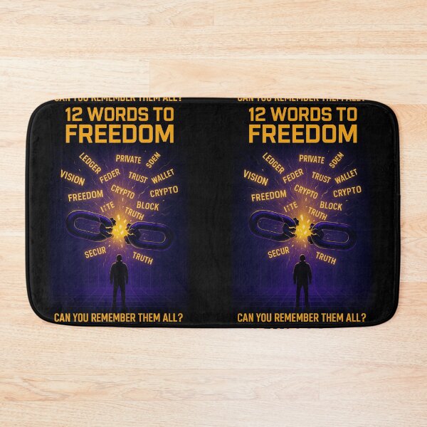 Item preview, 12 Words to Freedom – Bitcoin Seed Puzzle designed and sold by DabGraphic.