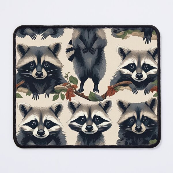 Item preview, Cottage Core Raccoon Pattern designed and sold by PatronesKawai.
