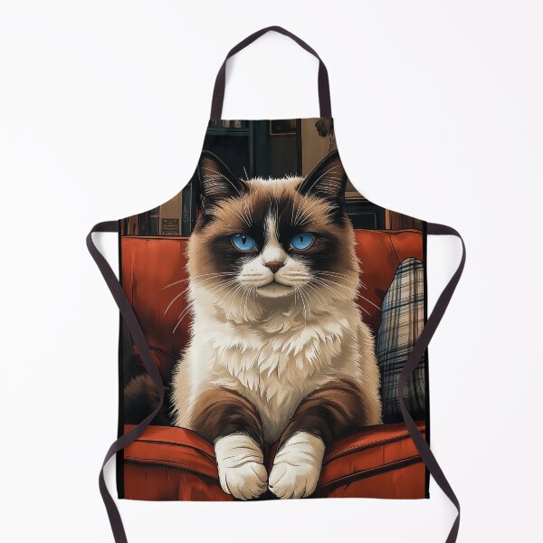 Item preview, Ragdoll Cat on Red Couch designed and sold by PetsArt.