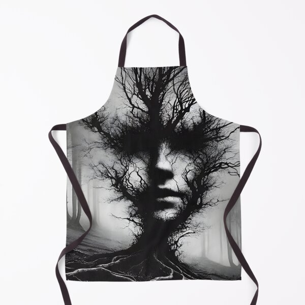 Item preview, Surreal Tree Face Art – Dark Forest Spirit Illustration designed and sold by Uglyandcute.