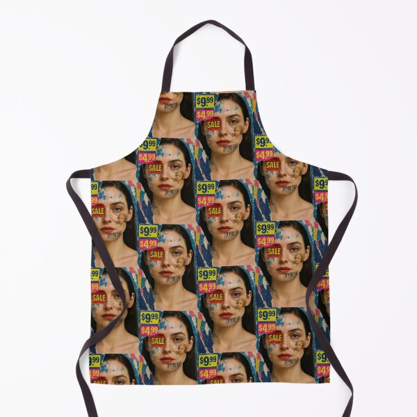 Item preview, Woman Face with Barcode and Sale Stickers – Anti Consumerism Art designed and sold by KristinaNEL.