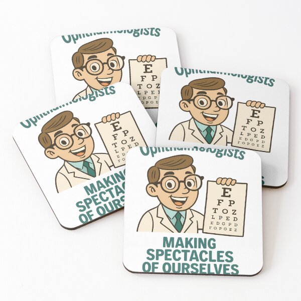 Item preview, Funny Ophthalmologist Shirt – “Making Spectacles of Ourselves Daily” Retro Cartoon designed and sold by PiggFamilyPrint.