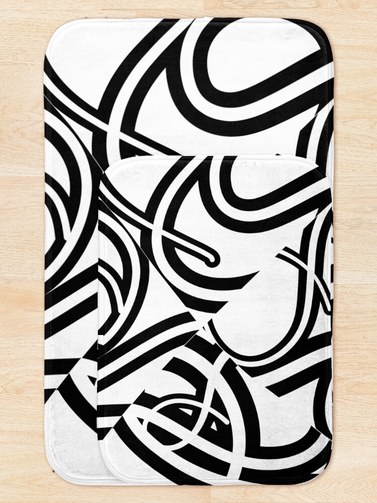 Thumbnail 5 of 6, Bath Mat, Abstract Line XIII designed and sold by Graphikoo.